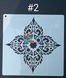 Plastic Stencil 8 X ( 4 Designs ) No 2 Art Misc