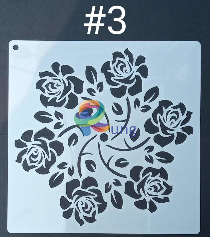 Plastic Stencil 8 X ( 4 Designs ) No 3 Art Misc