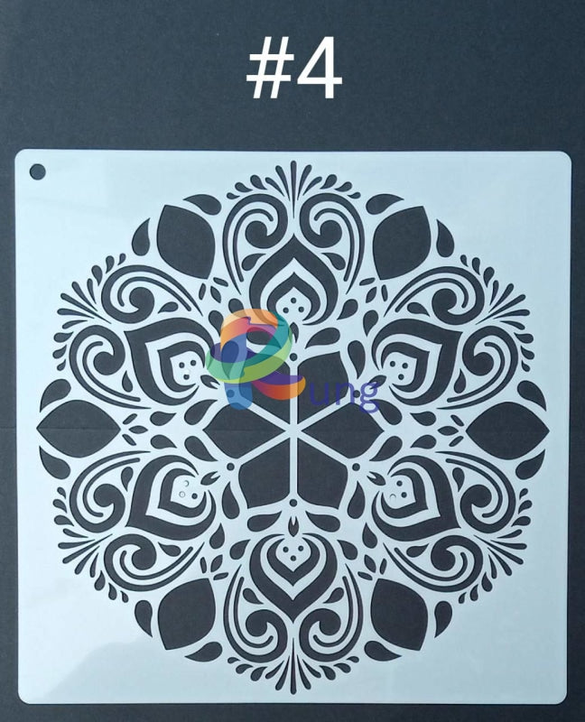 Plastic Stencil 8 X ( 4 Designs ) No Art Misc
