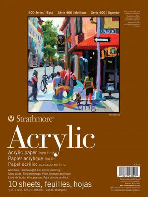 Strathmore Acrylic Pad Series 400 Gr 10 Sheets Sketch Book &