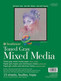 Strathmore Mix Media Pad,  Series 412 , 300 gr , Toned Grey, 9