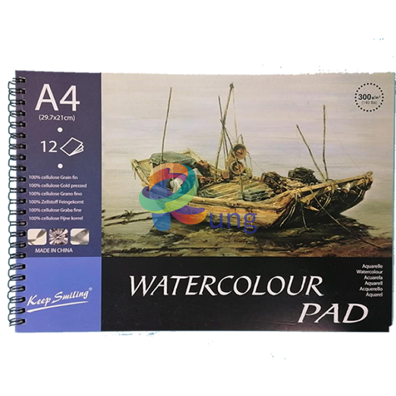 Water Color Pad 300 Gr 12 Sheet Sketchbook /