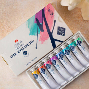 Nevskaya Palitra St. Petersburg Master Class Extra Fine Artists Oil Color Paint Set of 8 x18 ml tubes ( PASTEL TONES )