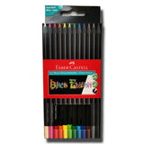 Faber-Castell Black Edition Colored Pencils - Black Wood and Super Soft Core Lead, Coloring Pencils for Kids & Teens