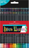 Faber-Castell Black Edition Colored Pencils - Black Wood and Super Soft Core Lead, Coloring Pencils for Kids & Teens
