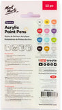 Monte Marte Broad Tip Acrylic Paint Pens , Markers,  Set of 12
