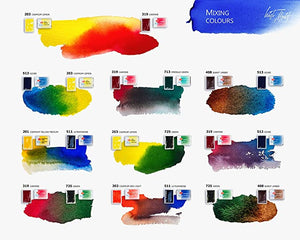 Nevskaya Palitra St. Petersburg, White Nights , Artist  Water Color Paint Set of 12 X 2.5 ml pans in Plastic Box