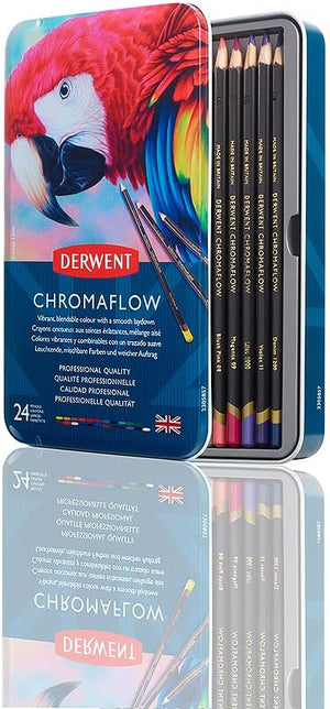 Derwent Chromaflow Blendable Color Pencil Set  ( 4 sizes in tin pack )