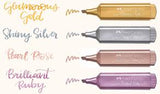 Faber Castel Text liner ( Highlighter ) Set of Metallic Shades ( 3 sizes )