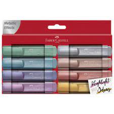 Faber Castel Text liner ( Highlighter ) Set of Metallic Shades ( 3 sizes )