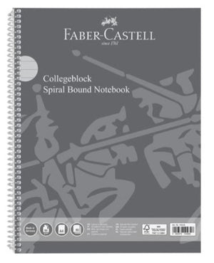 Elba Faber Castell 10418 College Notepad DIN A4, 80 Sheets / 90 g/m², FSC Mix Certified, Fine Wood-Free Writing Paper, Made in Germany, Lined, Margin on Both Sides