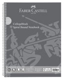 Elba Faber Castell 10418 College Notepad DIN A4, 80 Sheets / 90 g/m², FSC Mix Certified, Fine Wood-Free Writing Paper, Made in Germany, Lined, Margin on Both Sides