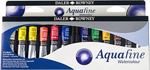 Daler Rowney Aquafine Water Color Tube Set of 12 x 8 ml
