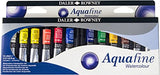 Daler Rowney Aquafine Water Color Tube Set of 12 x 8 ml