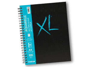 Canson XL Aquarelle Spiral Hard Cover Cold Press Paper Book , Sketchbook , 300 Gr , 34 Sheets