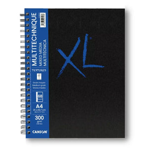 Canson XL Mix Media Spiral Hard Cover Medium Grain Paper Book , Sketchbook , 300 gr, 34 Sheets