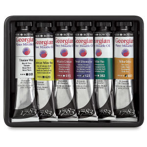 Daler Rowney Georgian Water Mixable Oil Color Tube Set of 6 x 20 ml Tubes