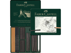 Faber Castell Pitt Charcoal Tin Set of 24