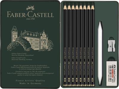 Faber Castell Pitt Graphite Matt Pencil Set of 11 pc in Tin box