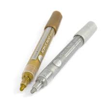Daler Rowney Simply Acrylic Marker Set of 2 pc , Gold & Silver