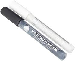 Daler Rowney Simply Acrylic Marker Set of 2 pc , Black & White