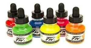 Daler Rowney FW Acrylic Artist Neon Ink ( Set of 6 ) 29.5 ml