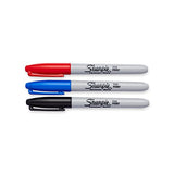 Sharpie Permanent Markers Set of 3, Fine Point, Assorted Colors