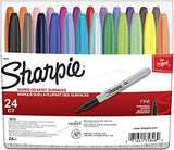 Sharpie Permanent Marker Set of 24, Fine Point, Assorted Colors