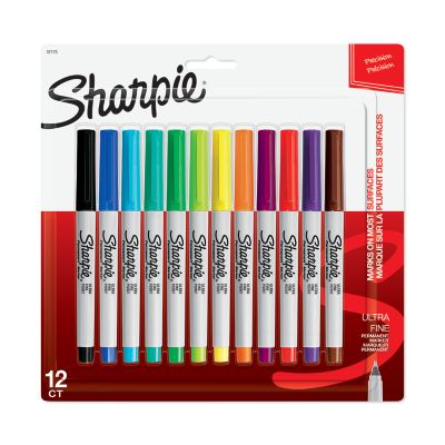 Sharpie Permanent Markers Set of 12,. Ultra Fine Point