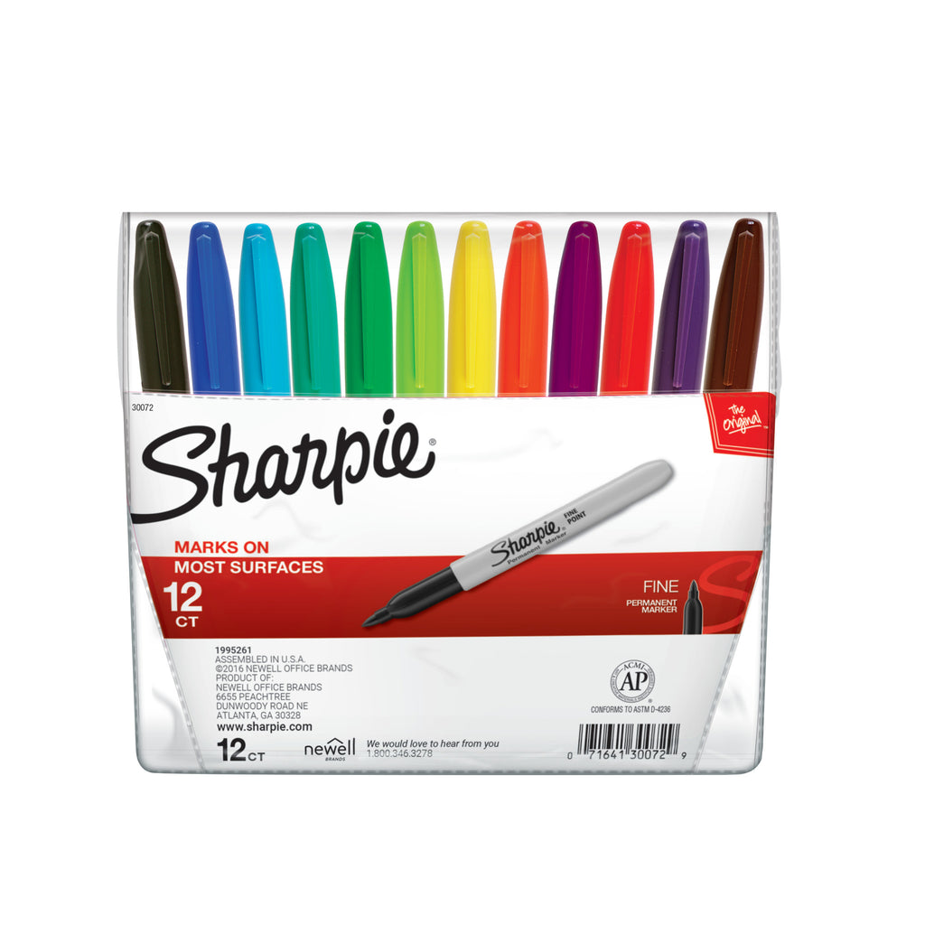 Sharpie Fine Point Marker Set of 12 with Pouch