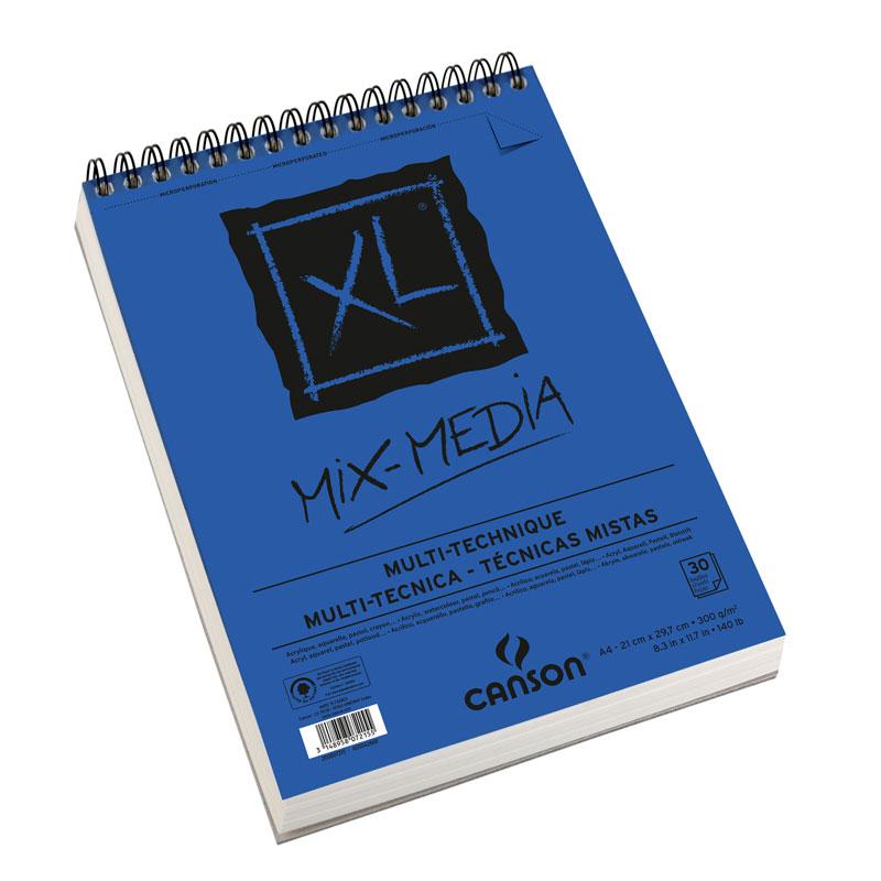 Canson XL Mix Media Spiral Sketchbook for Acrylic, Watercolor, Pastel – Rung