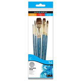 Daler Rowney Simply Brush Set for Watercolor, 5 pc