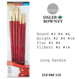 Daler Rowney Simply Natural White Bristle Brush Set for Oil Color, 7 pc