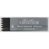 Cretacolor Black Chalk Pastel Artistic Lead  5.6 mm  (Packet of 6)