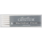 White Chalk Artistic Lead  5.6 mm  Medium Dry (26152) Packet of 6