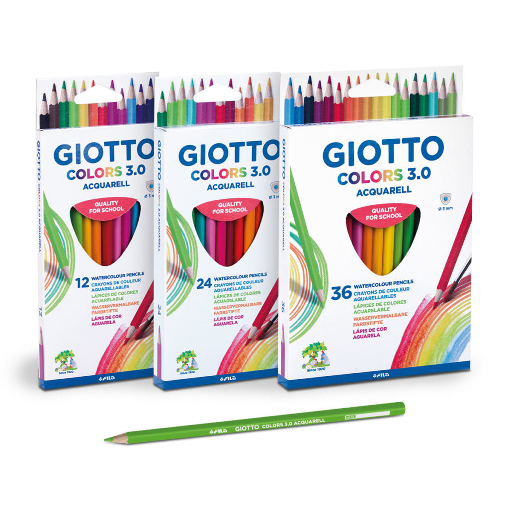 GIOTTO Colors 3.0 Aquarelle Watercolor Pencil Set 9 3 sizes )