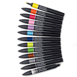 Winsor & Newton Pro Marker Set of 12, Series 1 with Blender