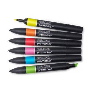 Winsor & Newton PRO MARKER SET of 6 (Vibrant Tones)