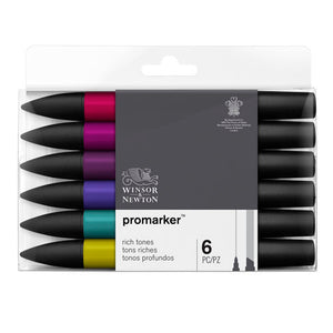 Winsor & Newton Pro Marker Set of 6 (Rich Tones)