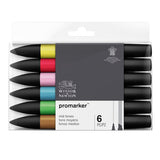 Winsor & Newton Pro Marker Set of 6 (Mid Tones)