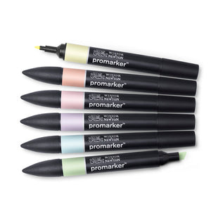 Wnsor & Newton Pro Marker Set of 6 (Pastel Tones)