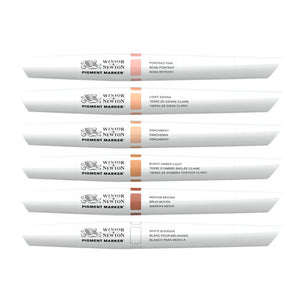 Winsor & Newton Pigment Marker Set of 6 (Skin Tones)