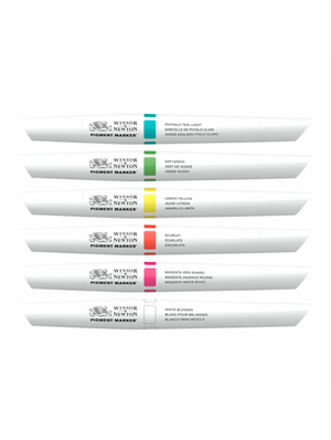 Winsor & Newton Pigment Marker Set of 6 (Vibrant Tones)