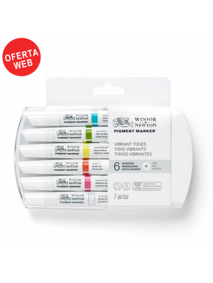 Winsor & Newton Pigment Marker Set of 6 (Vibrant Tones)