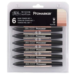 Winsor & Newton Pro Marker Set of 6 (Skin Tones , Set 1 )