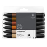 Winsor & Newton Pro Marker Set of 6 (Skin tones, Set 2 )