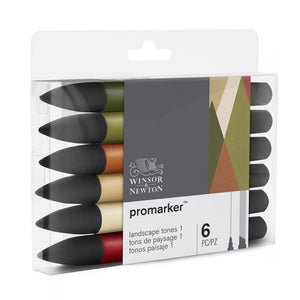 Winsor & Newton PRO Marker Set of 6 ( Landscape )