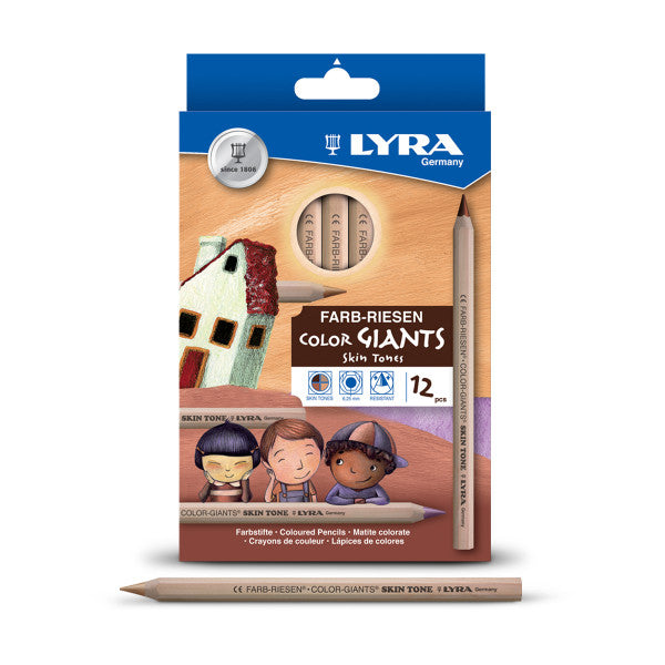 Lyra Giant Skin Tone Color Pencil Set of 12 pc