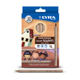Lyra Giant Skin Tone Color Pencil Set of 12 pc