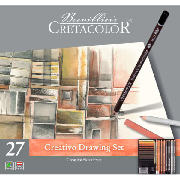 Cretacolor Creativo, Basic Sketching and Drawing Set of 27 pc in tin box